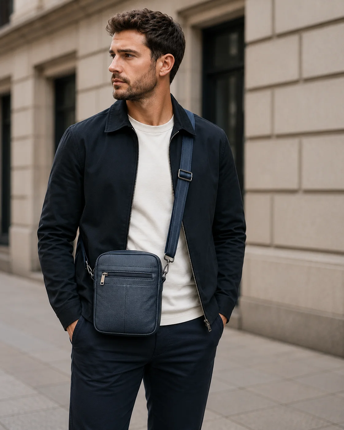 CHASE PLUS Body Bag Metro sling blue - Premio