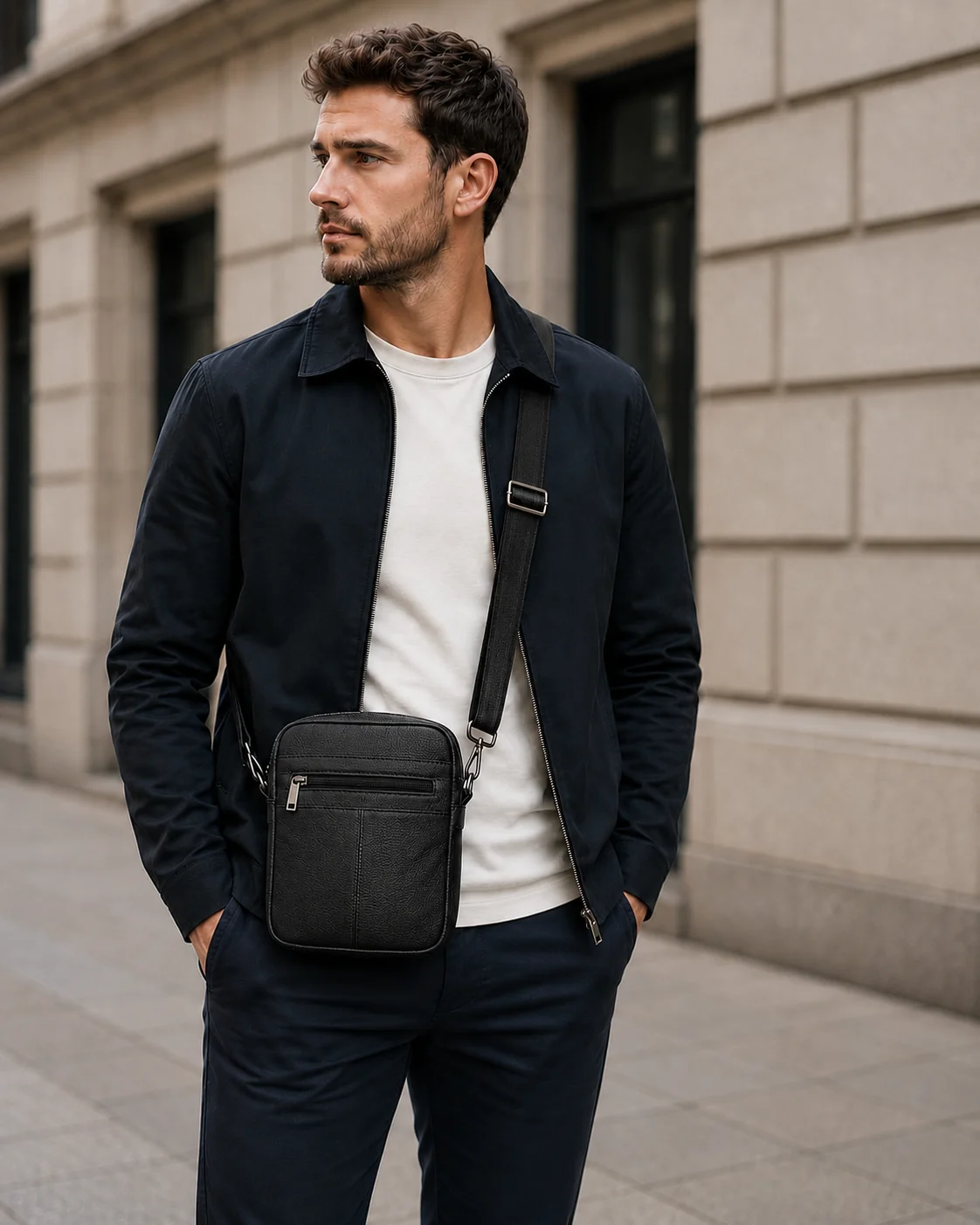 CHASE PLUS Body Bag Metro sling black - Premio