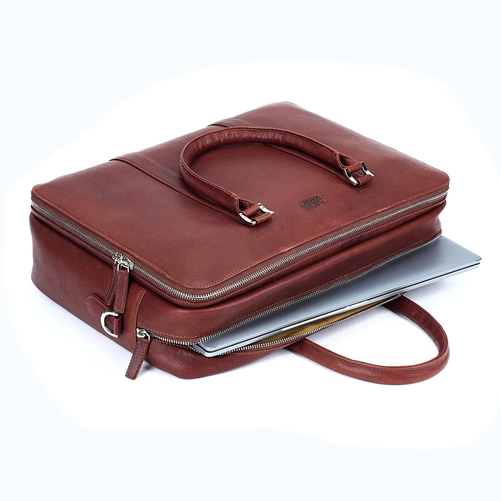 CHASE PLUS Laptop Bag Arcana brown- Oxford