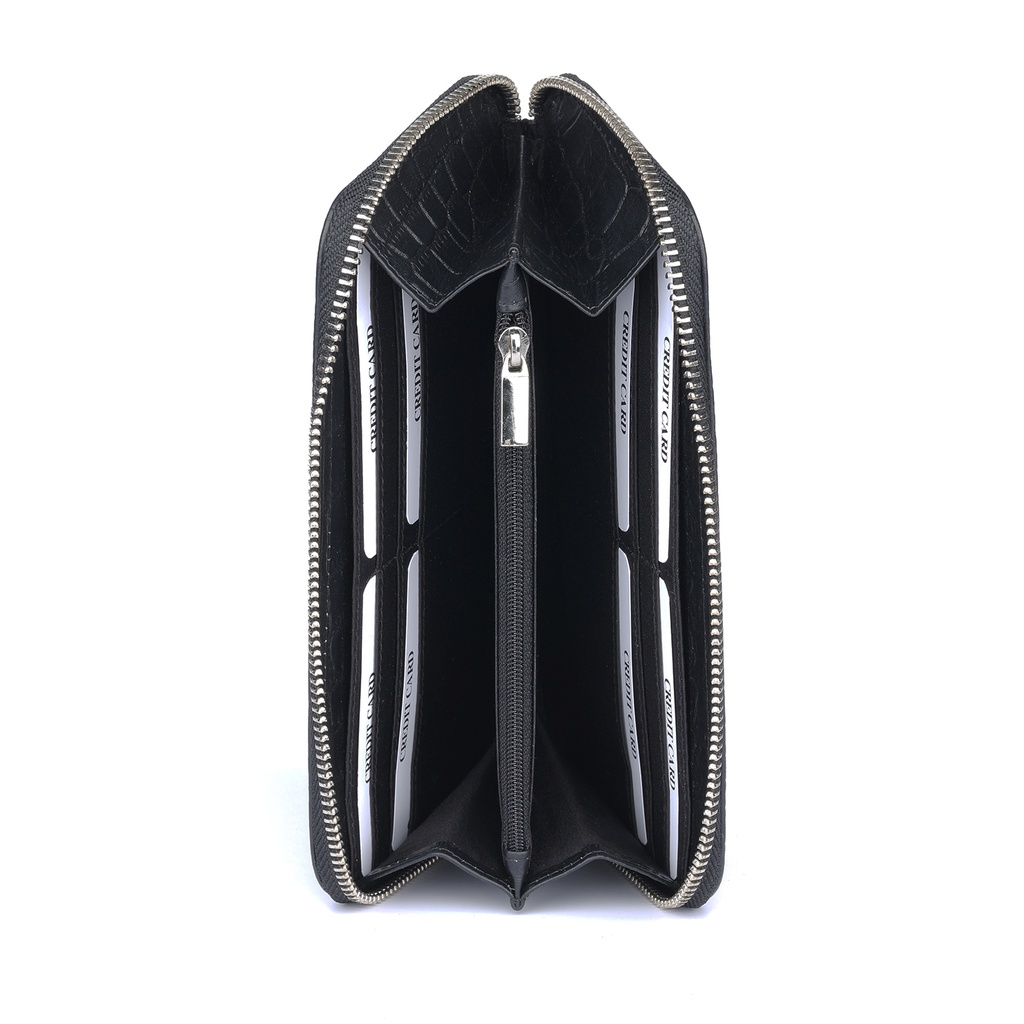 CHASE PLUS Ladies Wallet Orva black Croco 