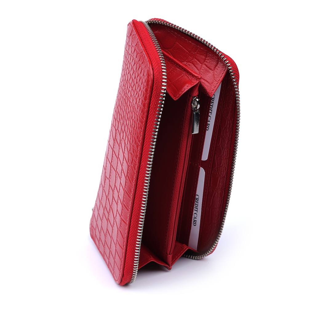 CHASE PLUS Ladies Wallet Orva red Croco