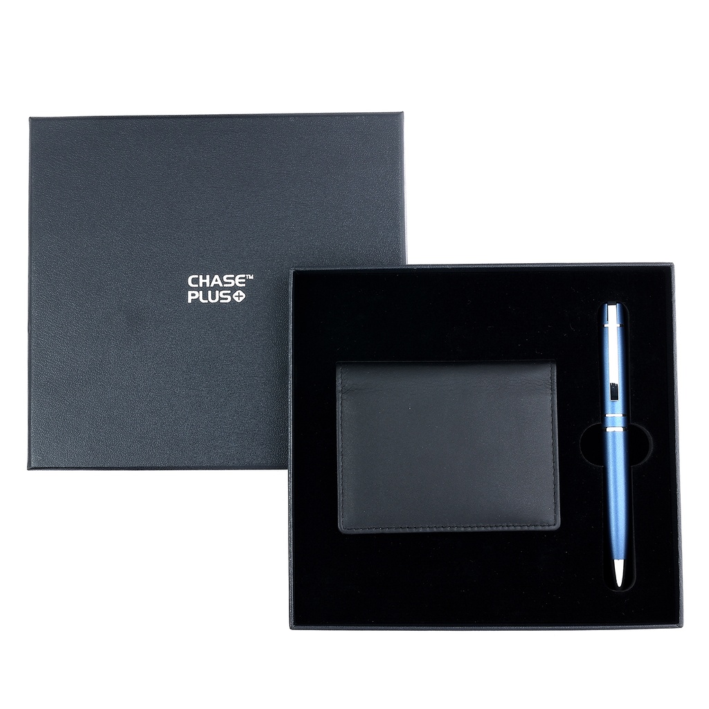 CHASE PLUS Business Gift Set- Premio BCH and Kanora Matt Blue Pen