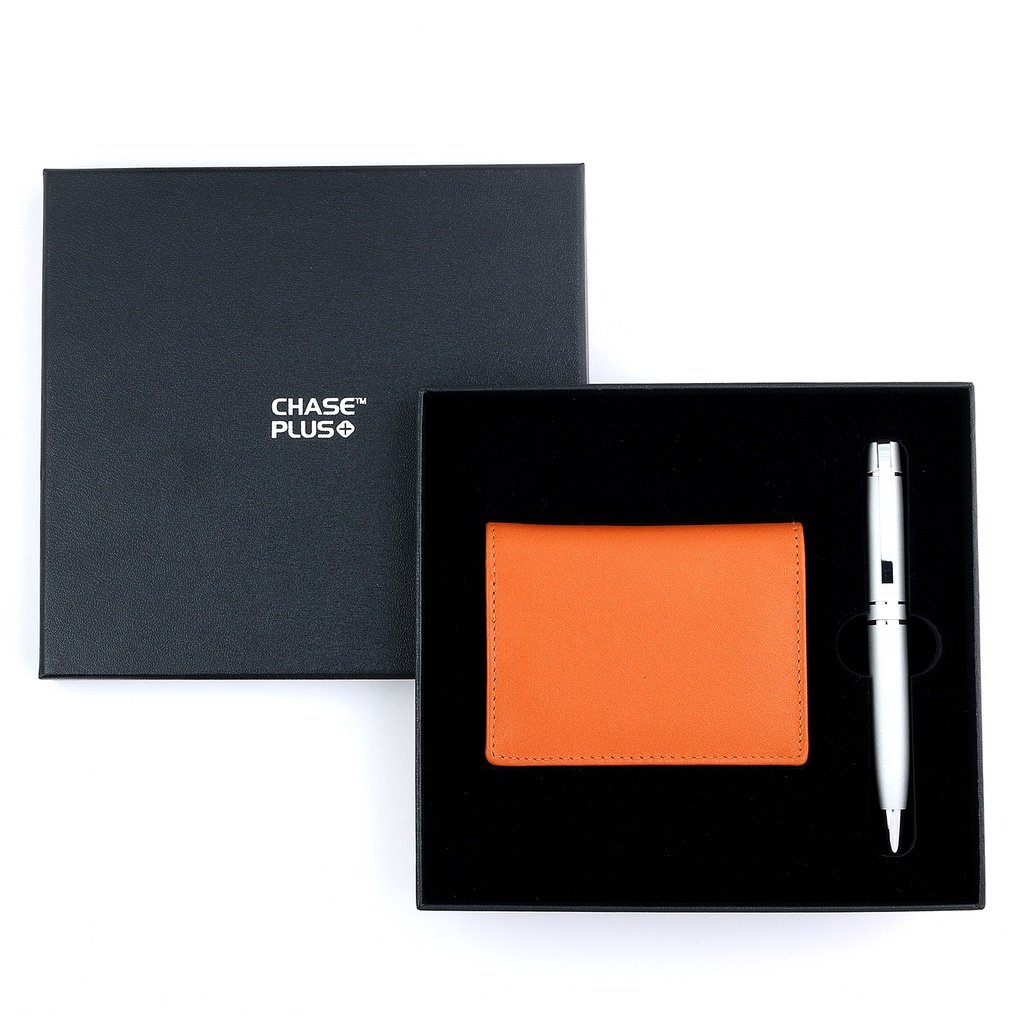 CHASE PLUS Business Gift Set- Bristol BCH and Kanora Matt Silver Pen