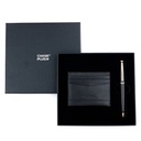  CHASE PLUS Business Gift Set-Retso Credit Card Holder and Lexer Black Rosegold Pen 