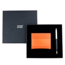 CHASE PLUS Business Gift Set- Bristol Credit Card Holder and Libro Black Chrome Pen