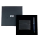 CHASE PLUS Business Gift Set- Glasgow Credit Card Holder and Libro Matt Blue Pen