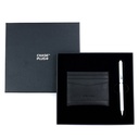 CHASE PLUS Business Gift Set- Glasgow Credit Card Holder and Danza Matt Silver Pen