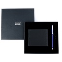 CHASE PLUS Business Gift Set-Glasgow Men's Wallet and Lexer Blue Pen
