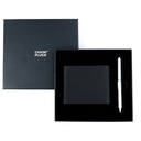 CHASE PLUS Business Gift Set-Glasgow Men's Wallet and Danza Matt Silver Pen 