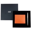 CHASE PLUS Business Gift Set-Bristol Men's Wallet and Lexer Gun Metal Pen