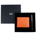 CHASE PLUS Business Gift Set-Bristol Men's Wallet and Lexer Black Pen 