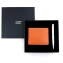 CHASE PLUS Business Gift Set-Bristol Men's Wallet and Kanora Matt Silver Pen 