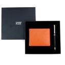 CHASE PLUS Business Gift Set-Bristol Men's Wallet and Libro Matt Black Pen