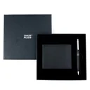 CHASE PLUS Business Gift Set-Premio Men's Wallet and Kanora Matt Black Pen