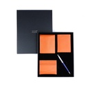CHASE PLUS Business Gift Set Bristol Men's Wallet, Credit Card Holder, BCH and Libro Blue Chrome Pen 