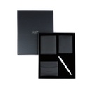 CHASE PLUS Business Gift Set Premio Men's Wallet, Credit Card Holder, BCH and Libro Matt Silver Pen   