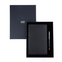 Business Gift Set-Capre Leather Covered Organizer Black and Lexer Black Rosegold Pen 