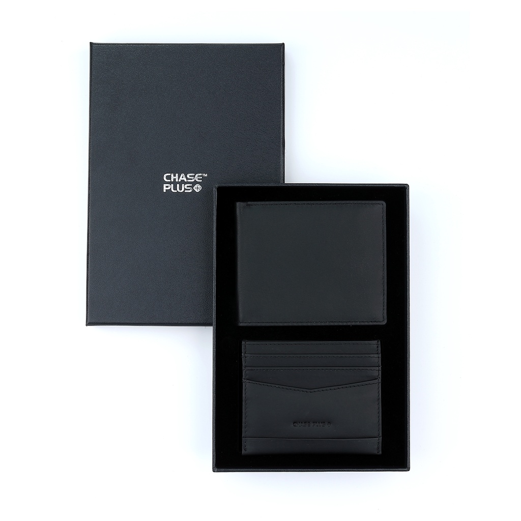 CHASE PLUS Business Gift Set Mens Wallet and Credit Card Holder PREMIO