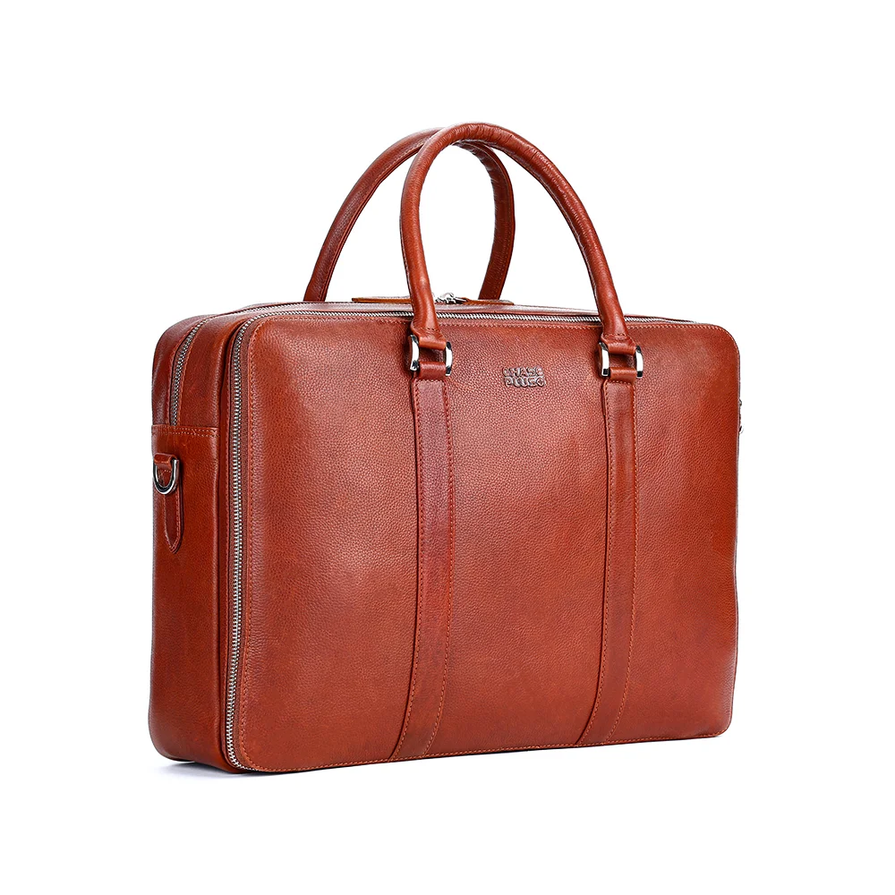 CHASE PLUS Laptop Bag Arcana brown- Oxford