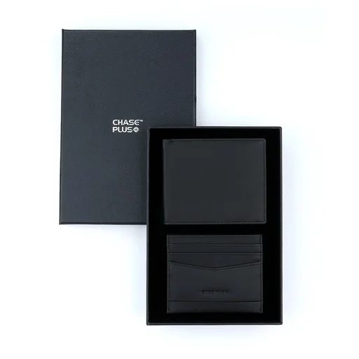CHASE PLUS Business Gift Set Mens Wallet and Credit Card Holder PREMIO