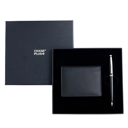 CHASE PLUS Business Gift Set- Premio BCH and Lexer Black Rosegold Pen