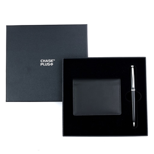 [CMB8855-4] CHASE PLUS Business Gift Set- Premio BCH and Lexer Black Pen