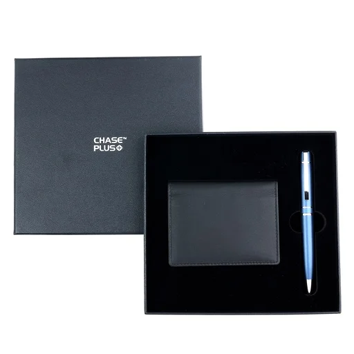 CHASE PLUS Business Gift Set- Premio BCH and Kanora Matt Blue Pen
