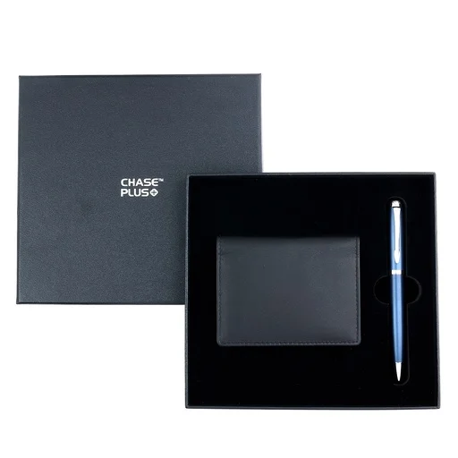 CHASE PLUS Business Gift Set- Premio BCH and Libro Matt Blue Pen