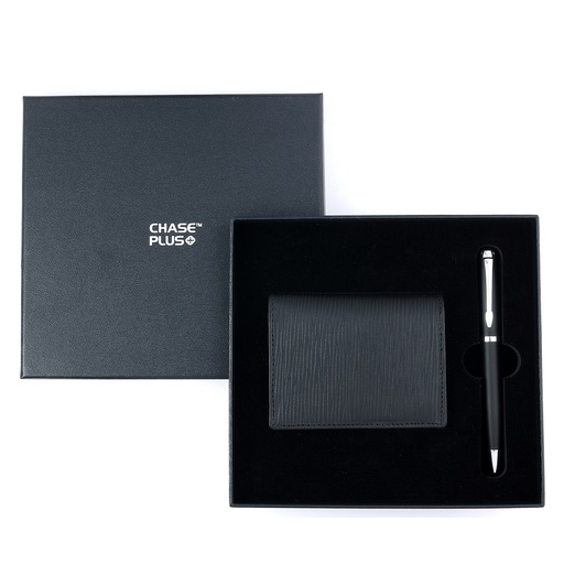 [CMB8848-1] CHASE PLUS Business Gift Set- Retso BCH and Libro Matt Black Pen