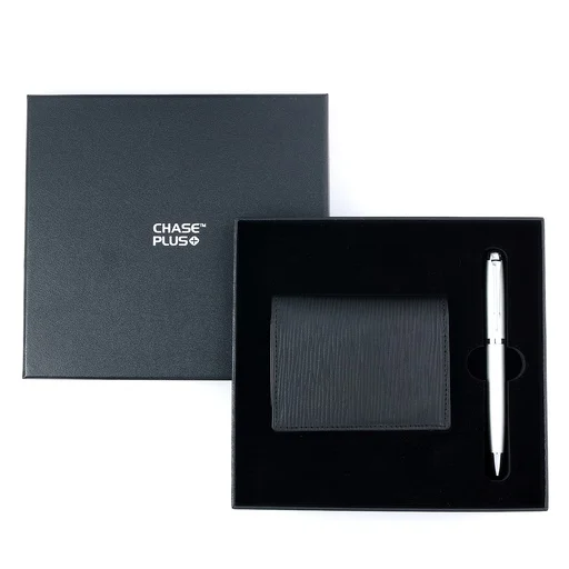 CHASE PLUS Business Gift Set- Retso BCH and Libro Matt Silver Pen