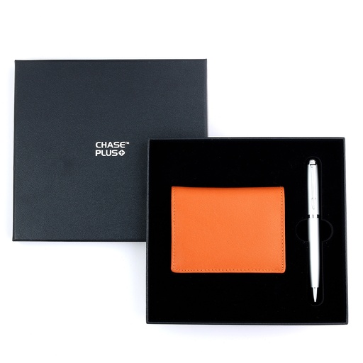 [CMB8846-5] CHASE PLUS Business Gift Set- Bristol BCH and Libro Matt Silver Pen