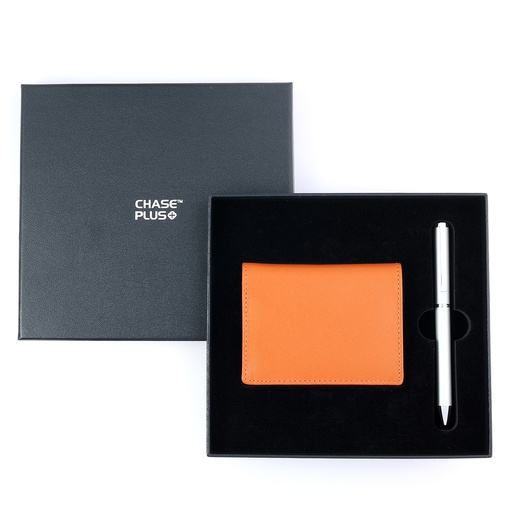 [CMB8841-5]  CHASE PLUS Business Gift Set- Bristol BCH and Danza Matt Silver Pen 